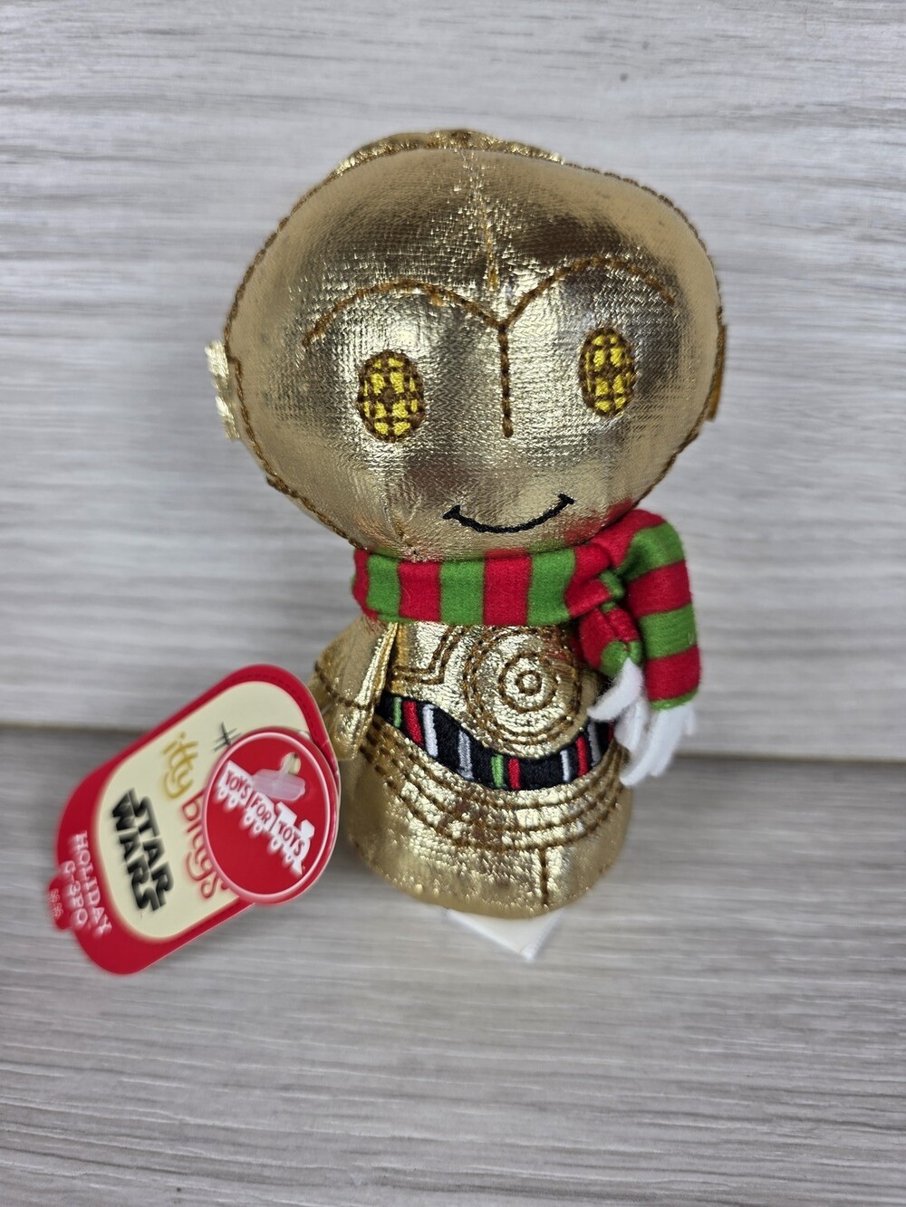Star Wars Holiday C-3PO itty bittys Plush Robot Figure w Scarf Hallmark SU36